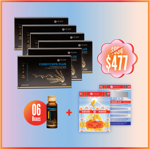 6 HỘP NƯỚC UỐNG ĐÔNG TRÙNG HẠ THẢO + THẺ CÀO MAY MẮN