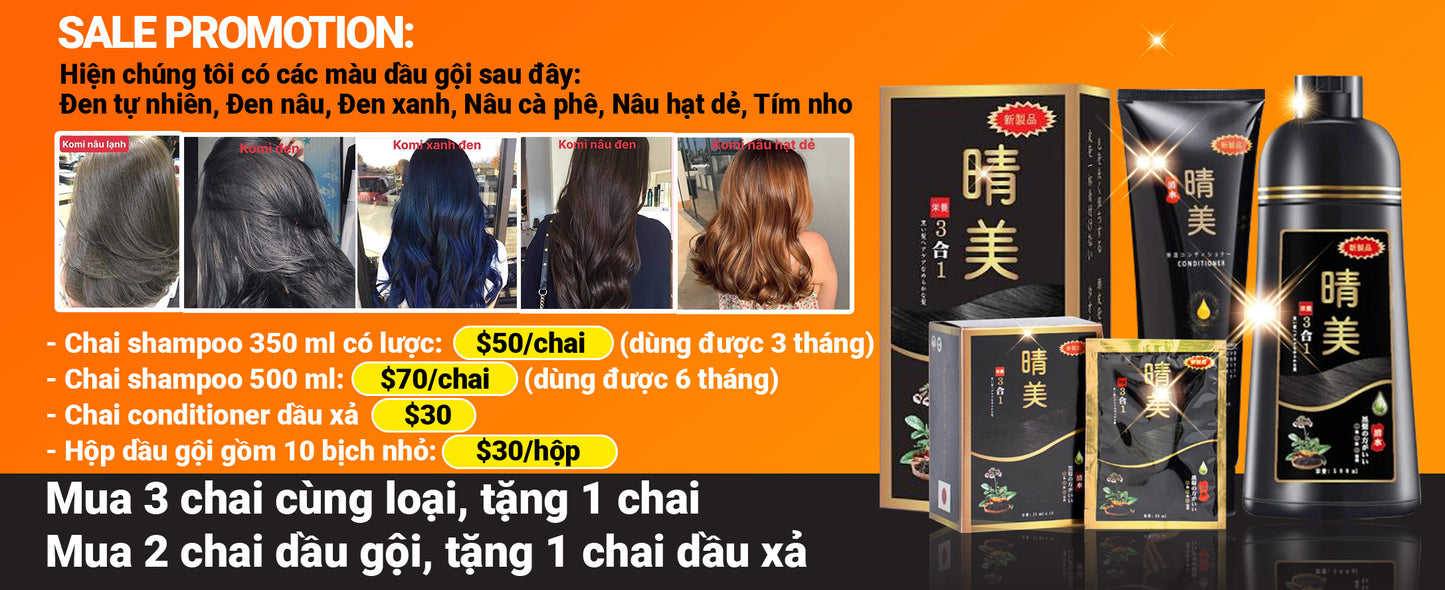 Dầu Gội Komi Phủ Bạc KOMI